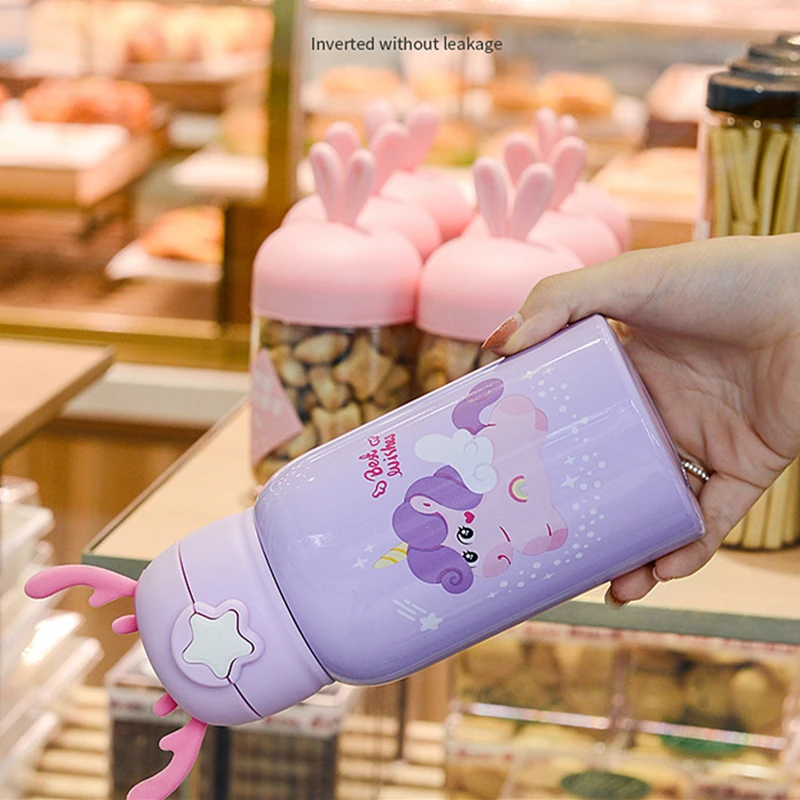 Детская бутылка для воды 500 мл Термокружка с милым мультяшным рисунком