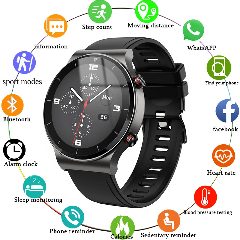 

Смарт-часы унисекс с Bluetooth, пульсометром и тонометром