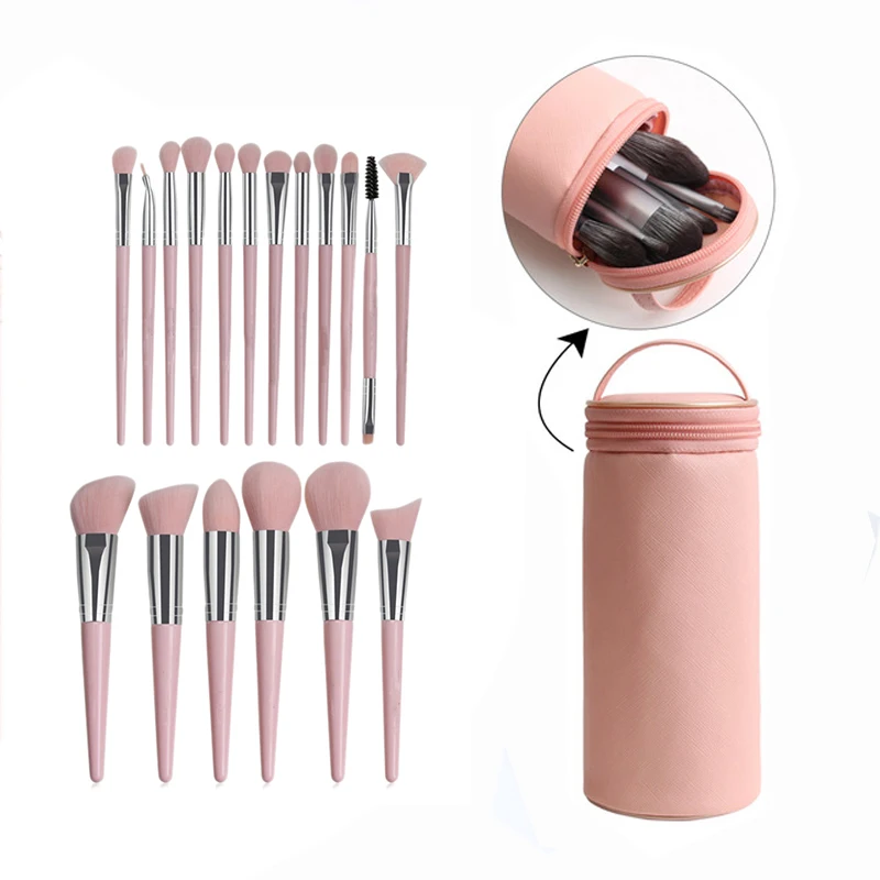 

18Pcs Makeup Brush Set Eye Brush Beauty Tools Eyeshadow Contour Beauty Cosmetic for Make Up Tool with Storage Bag