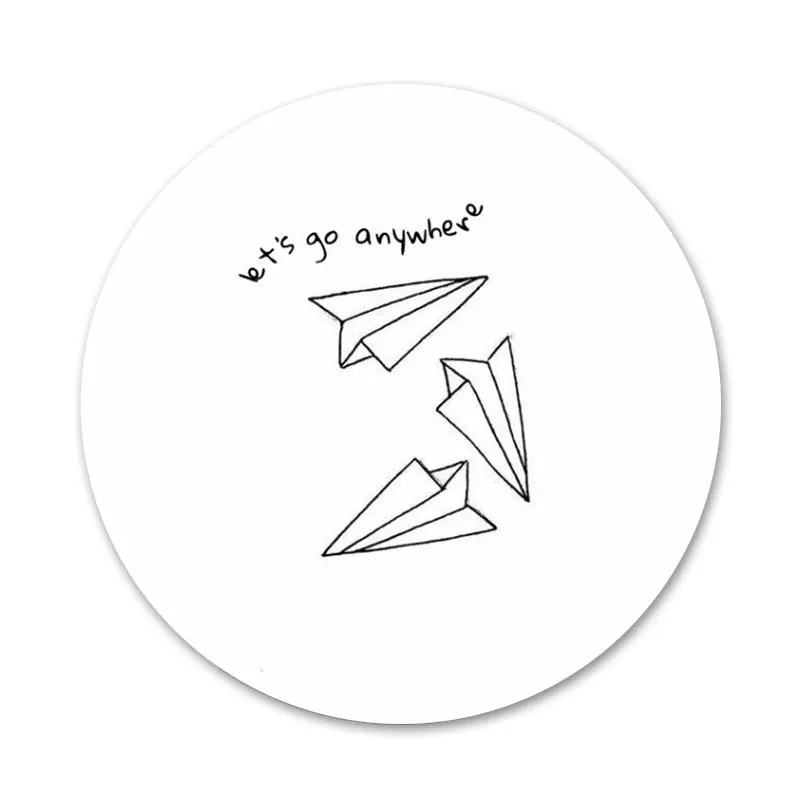 58 мм бумага значок с самолетом брошь заколка аксессуары для одежды рюкзак