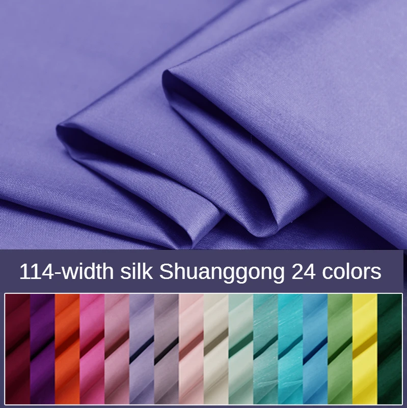

100% Silk Double Palace Fabric Straight Silk Dress Dress Fabric Satin Material Sewing Handmade DIY Fabric