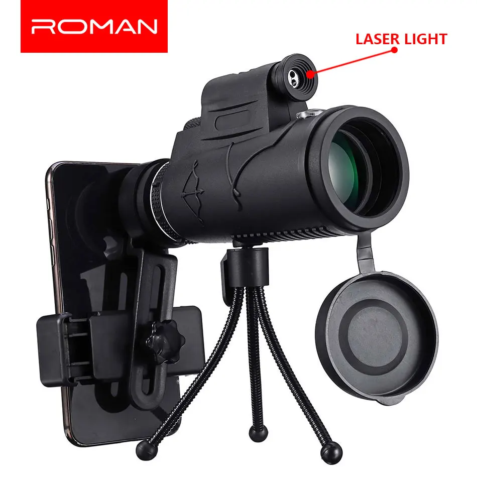 40X60 Zoom Laser/светодиодный монокулярный телескоп телефото телефон камера Объектив