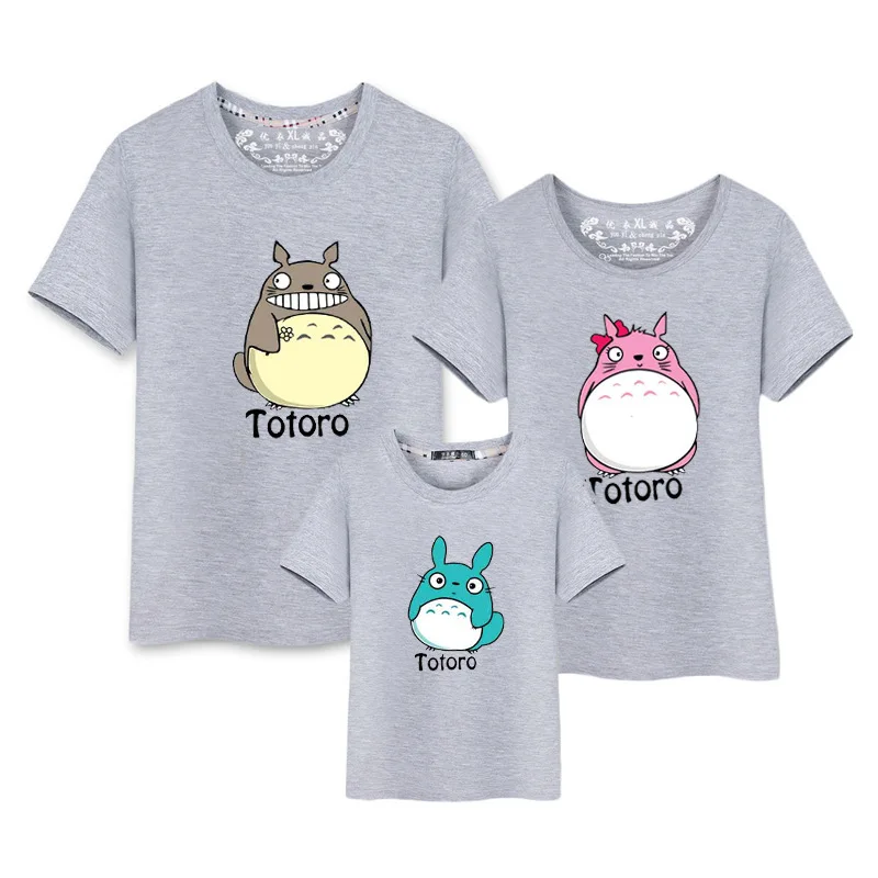 Футболка в стиле Мой сосед Тоторо одежда для маленьких девочек летняя матери и