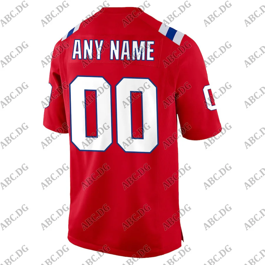 

Customized Stitch American Football Jersey Men Women Kid Youth New England Red Alternate Custom Jersey Any Name Any Number