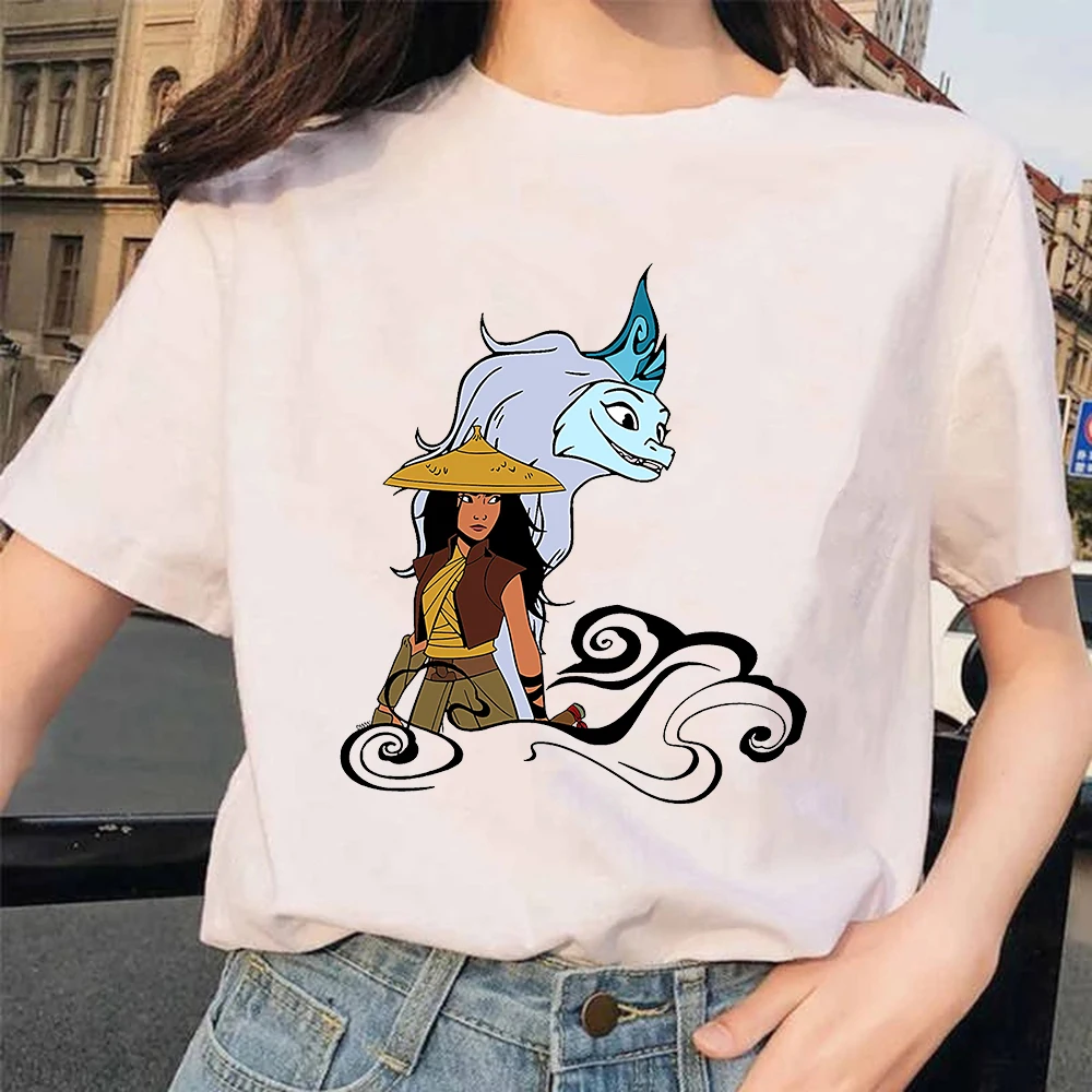 

Raya and The Last Dragon Women T-Shirt Kawaii Tshirt Disney Cartoons Female Casual Clothes T Shirt Femme Harajuku Tops Tee Shirt