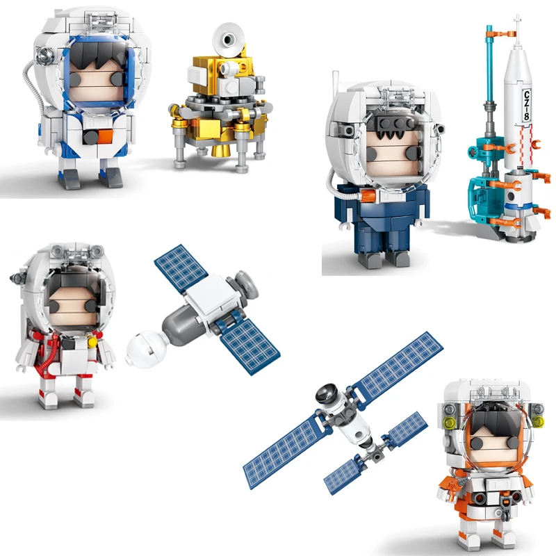 

XQYJ Series Cute Astronaut With Scene Children's Small Particle Building Block Bricks Assembly Toys for Children Birthday Gifts