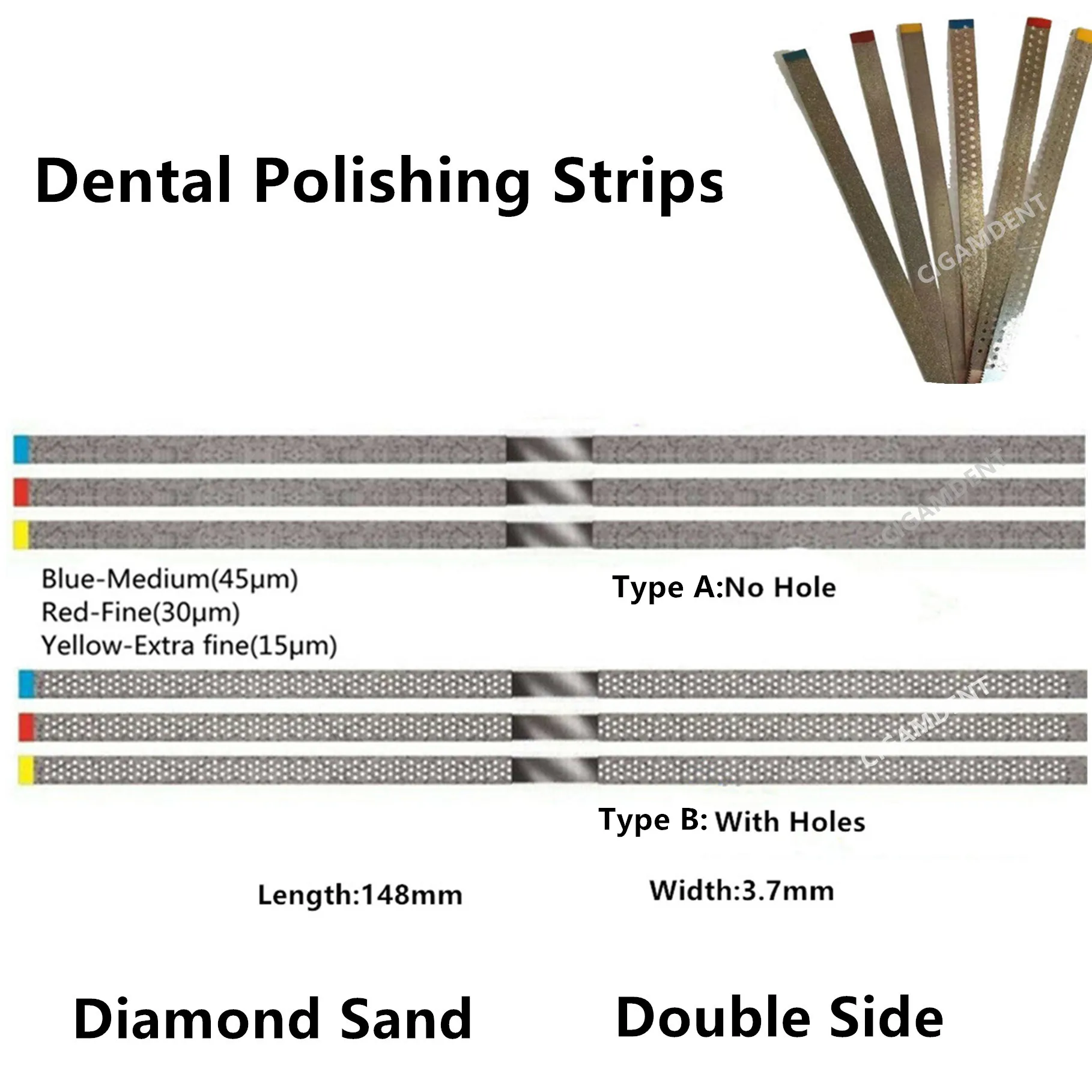 

Полоски для полировки зубных композитных материалов, металлическая палочка, полировщик зубов, алмазный песок, средний тонкий Экстра тонкий...