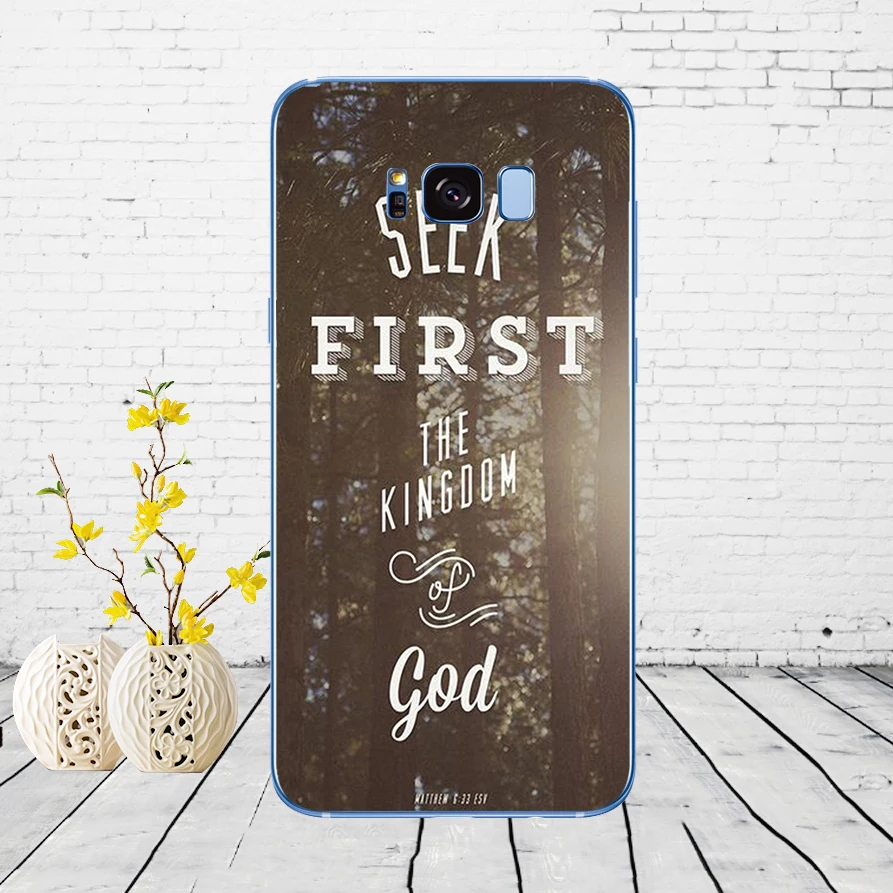 17DD Christian Jesus The Cross Soft Silicone Cover Case for Samsung Galaxy S6 S7 edge S8 S9 S10 plus A70 A50 case | Мобильные