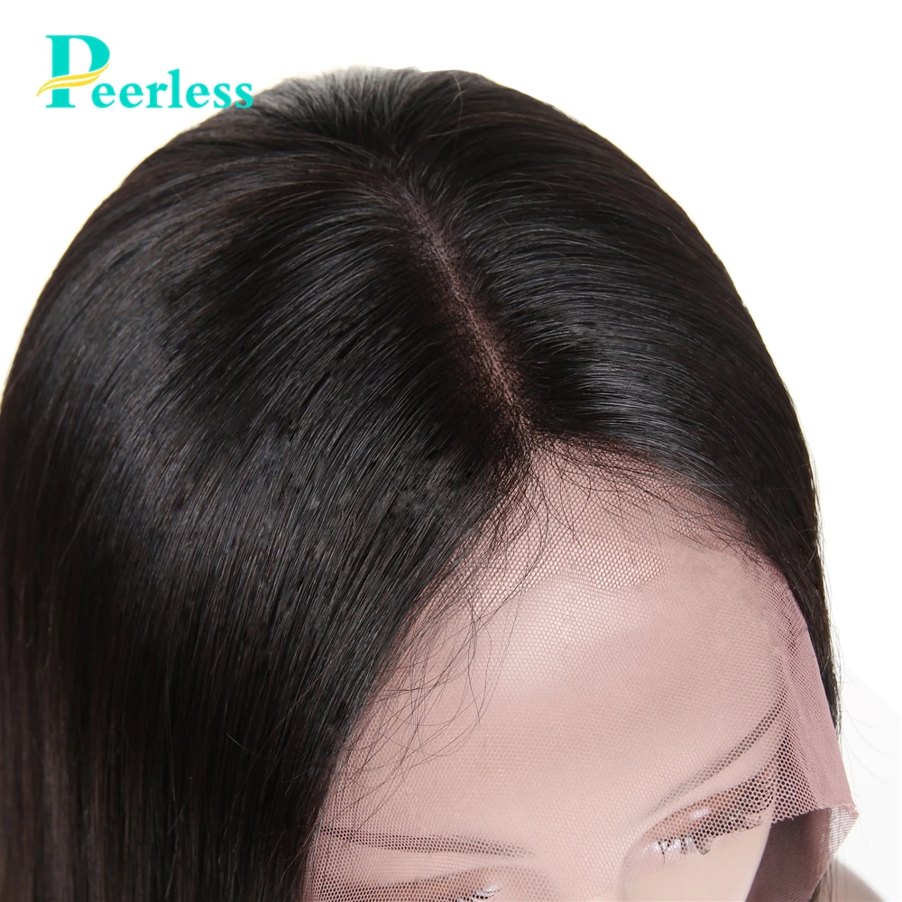 PEERLESS волосы 10-14 дюймов короткий боб парики 13*4 Кружева передние человеческие волосы парики предварительно сорванные необработанные девственные волосы
