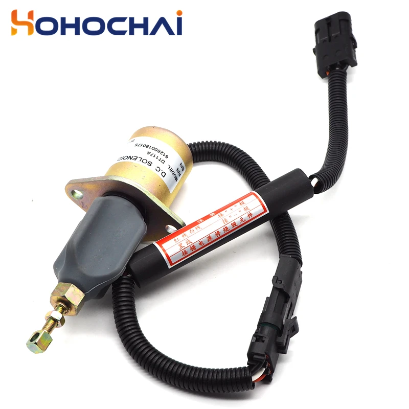 Gerador de Motor Diesel Combustível Desligado Solenóide – 612600180175 Parar 24v Dt117a