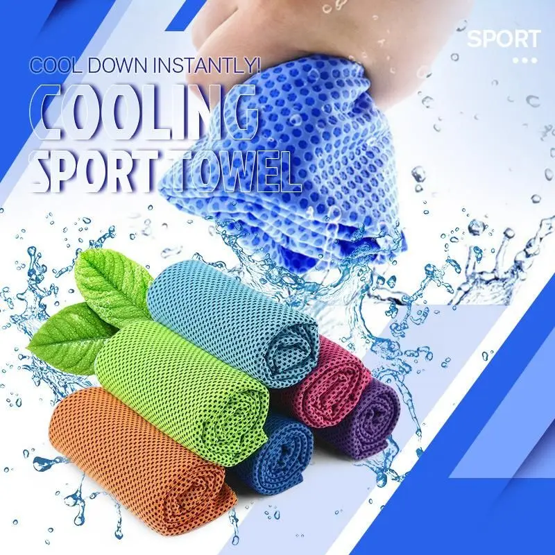 Мягкое дышащее охлаждающее спортивное полотенце мягкое для льда абсорбирующее