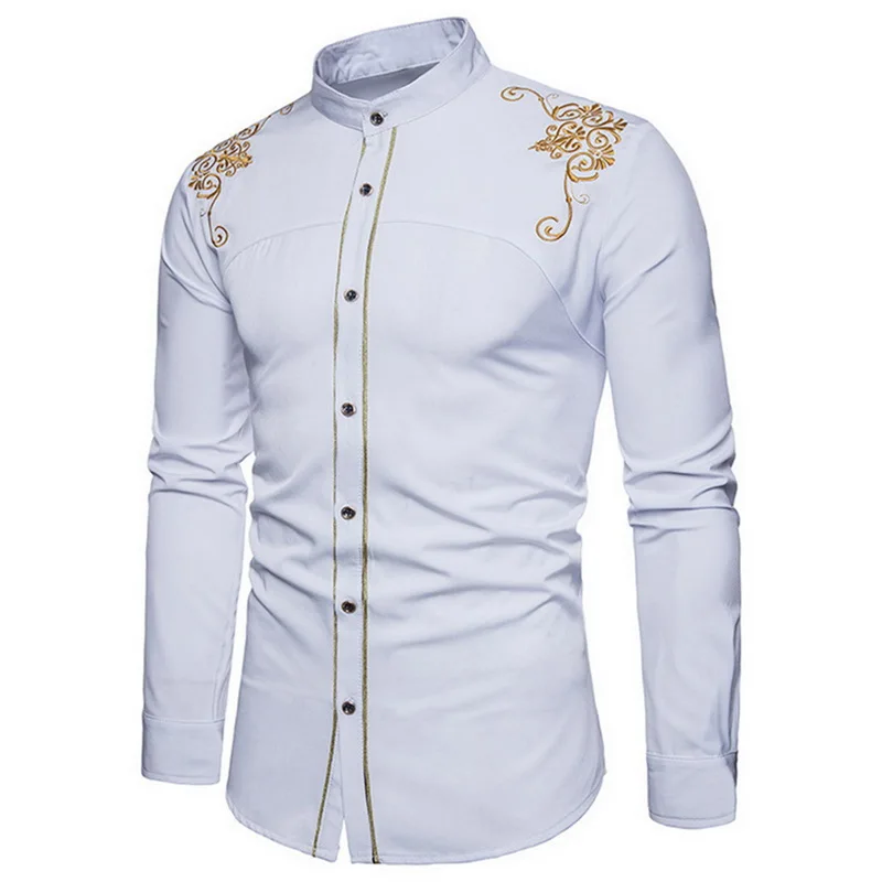 Adisputent мужские официальные рубашки с длинным рукавом Роскошные Блестящие модные