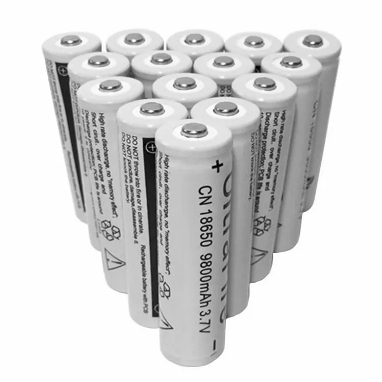 Серый цвет Оригинал 1/2/4/6/10/шт. 18650 9800mAh батарея 3 7 V литиевая для фонарика или других