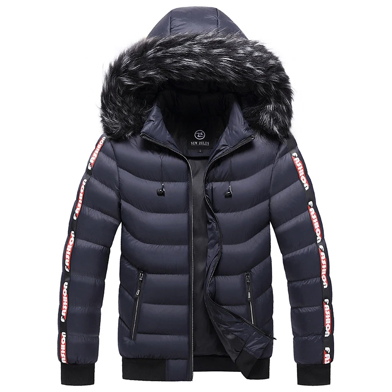 Autumn And Winter Hooded Men's Cotton Padded Jacket Youth Jacket European And American Windproof Cotton Padded Jacket Leisure