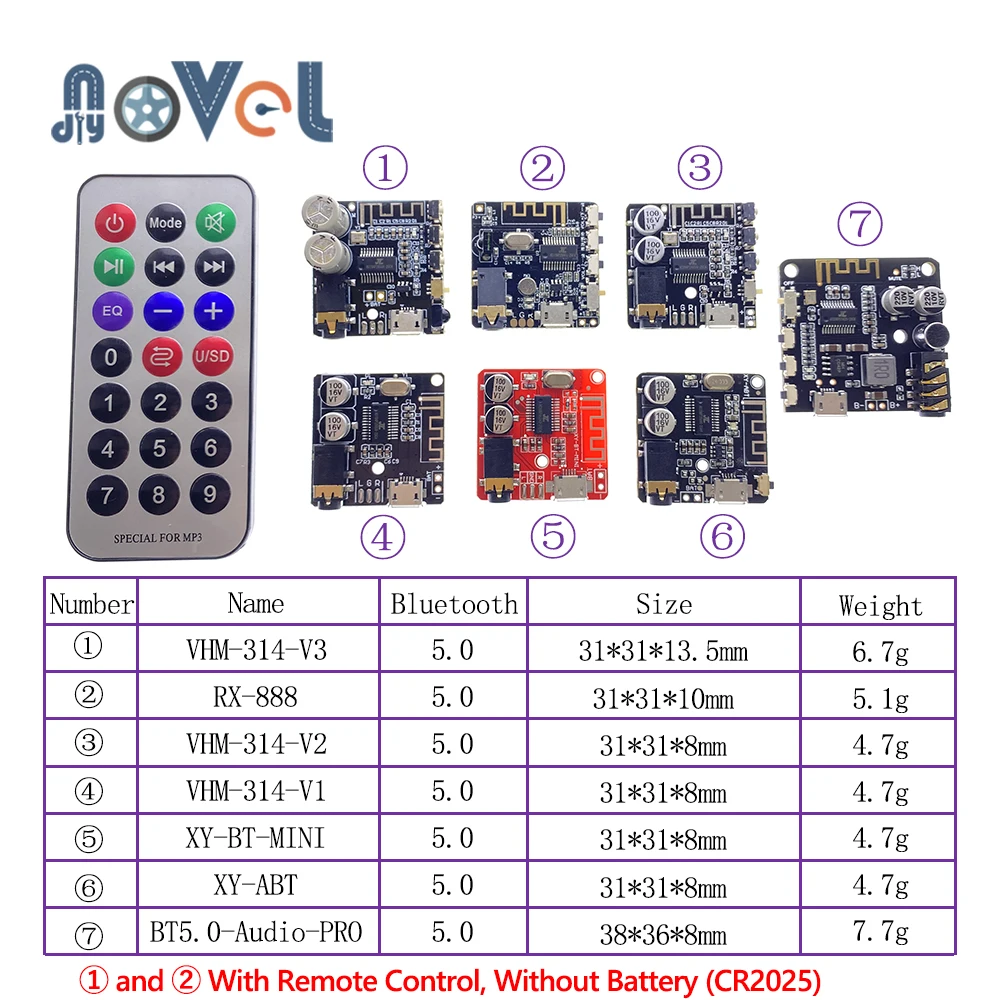Bluetooth-аудиоприемник VHM-314 DIY 4 1 5 0 MP3 декодер не допускающий потерь Плата усилителя