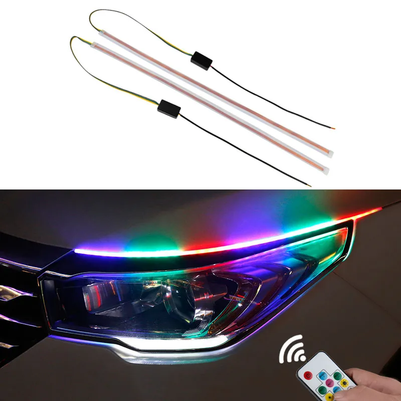 2 шт Автомобильный светодиодный полосы света DRL Габаритные огни