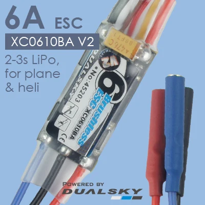 DUALSKY XC0610BA V2 ESC 6A 2-3s LiPo для самолета и heli | Игрушки хобби