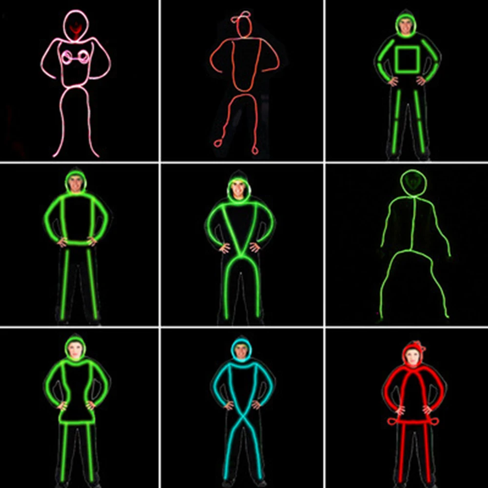 

Electroluminescent Wire Neon Glowing Strobing Halloween Christmas Dance Party Decor Strip Light DIY Wire Novelty Lighting