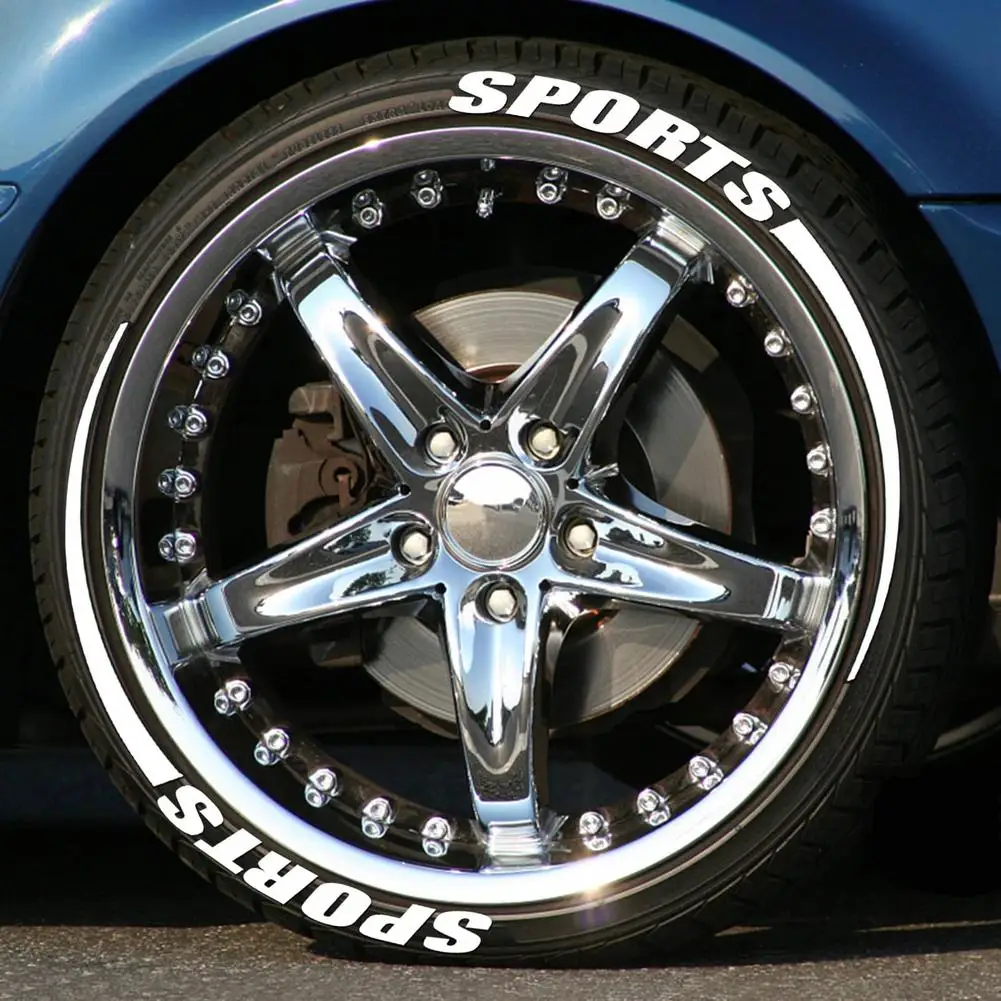 

Car 3D Decals Stickers PVC Tire Tuning Universal Car Stripe Stickers Car Tire Reflective Decals Tire Lettering Decal Car Parts