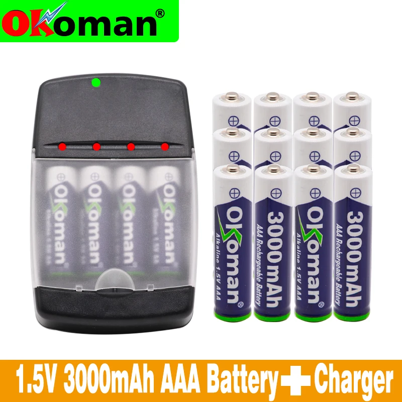 Щелочная перезаряжаемая батарея AAA 3000 мАч 1 5 В для электрической игрушечной