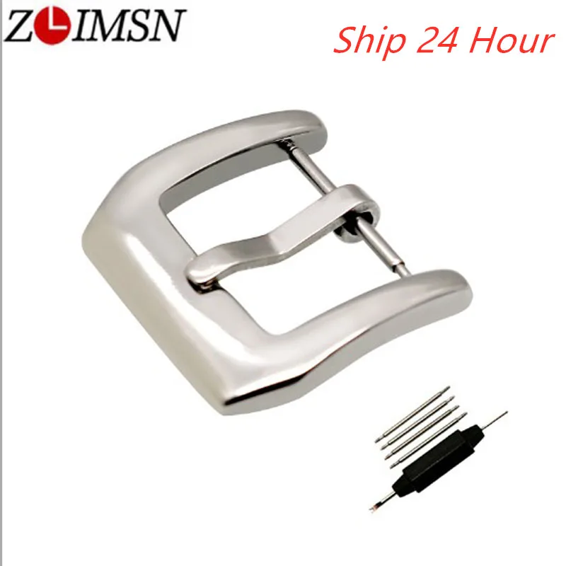 

ZLIMSN PURE Watchbands Stainless Steel Watch band Gold Brushed Watch Belt PIN Buckles Straps Clasp Replacement Relojes 24mm 26mm