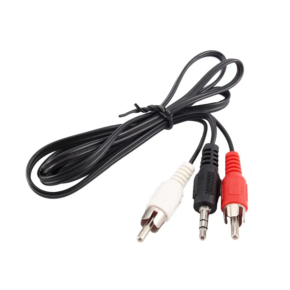 Аудиокабель 3 5 мм 1 м VGA на 2 RCA аудиоадаптер кабель для iPod Mp3 Mp4 плеера мобильного
