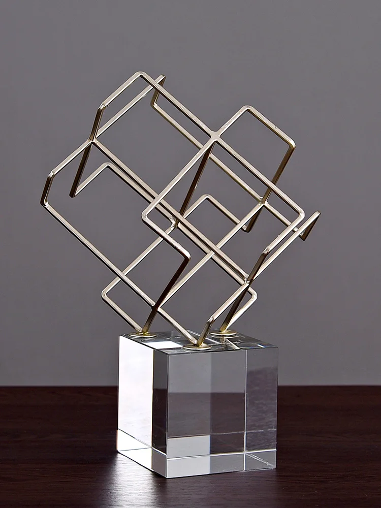 Creative Abstract Geometric Metal Swing Piece Modern Simple Nordic Living Room Wine Cabinet Office Desktop Home Decoration | Дом и сад
