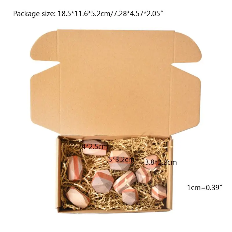 

10 Pcs Children Wooden Colored Stone Stacking Game Building Block Kids Creative Educational Toys