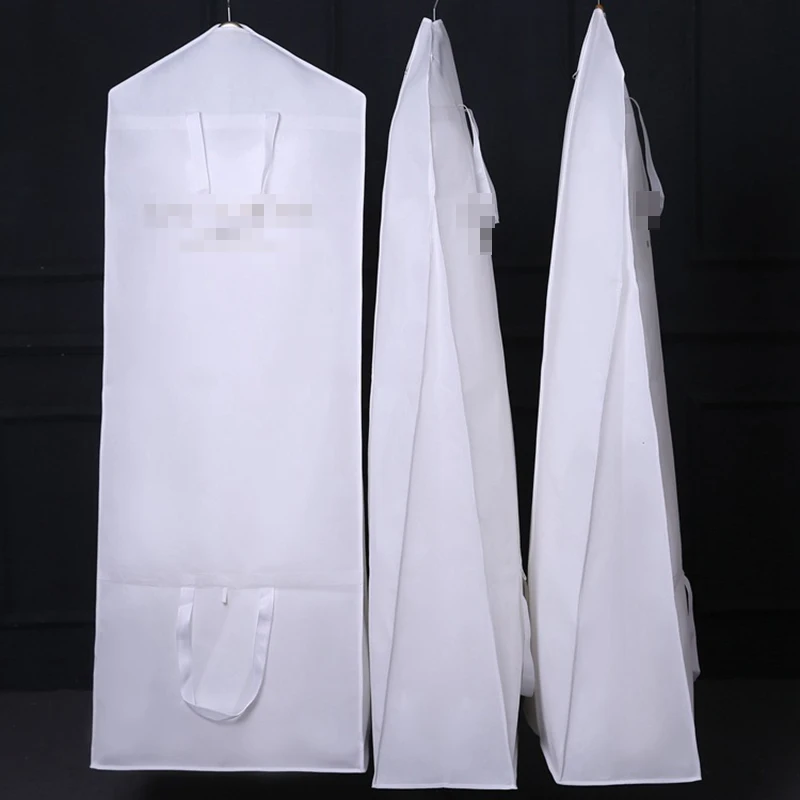 Large Size Bridal Wedding Gown Dress Garment Bags Dust Cover Travel Garment Storage Bags for Long Train Puffy Prom Wedding Gowns images - 6