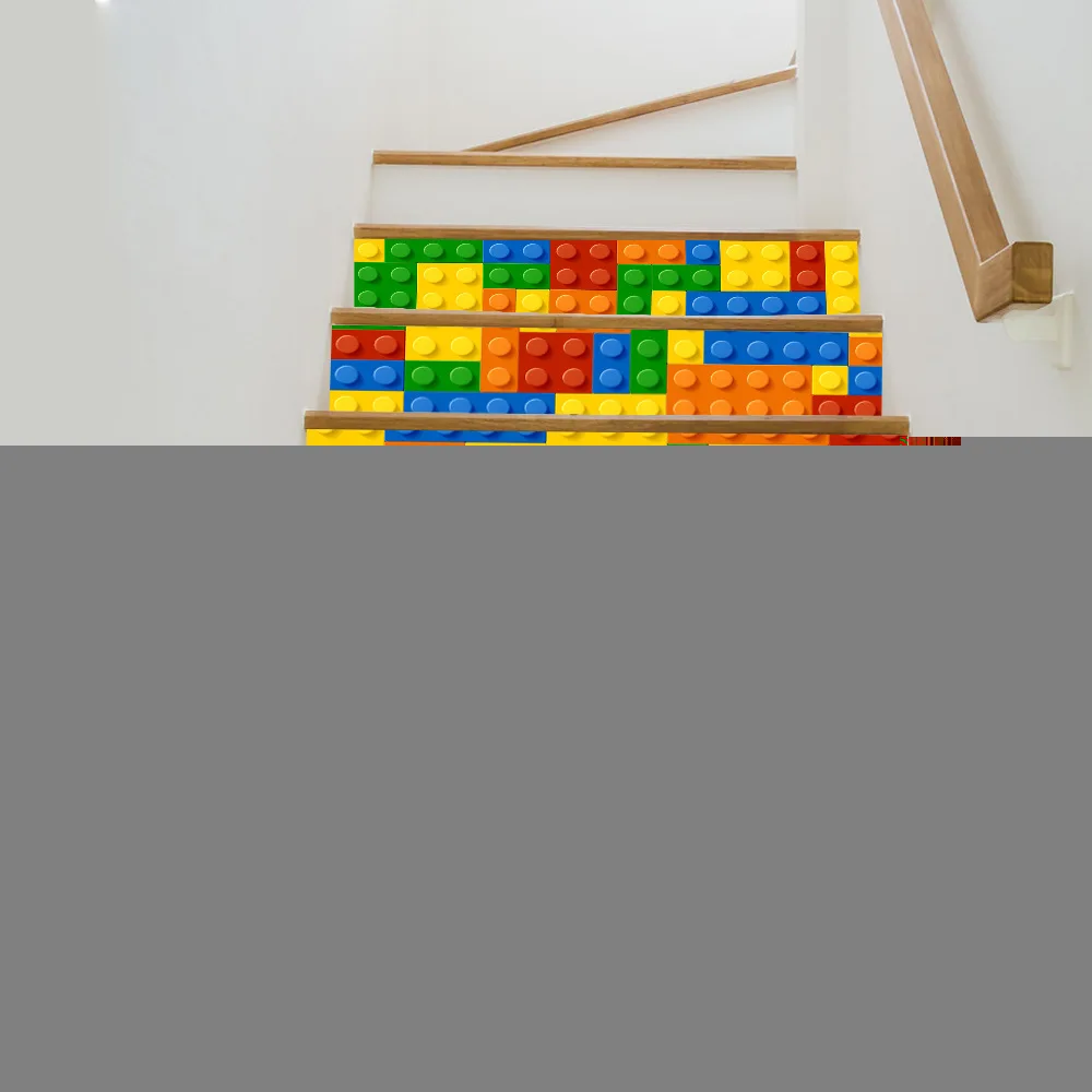 Funlife Innovative Staircase Affix Living Room DIY Children's Lego Decorative Home Waterproof Wall Affime FS 0026pcs/lot | Дом и сад