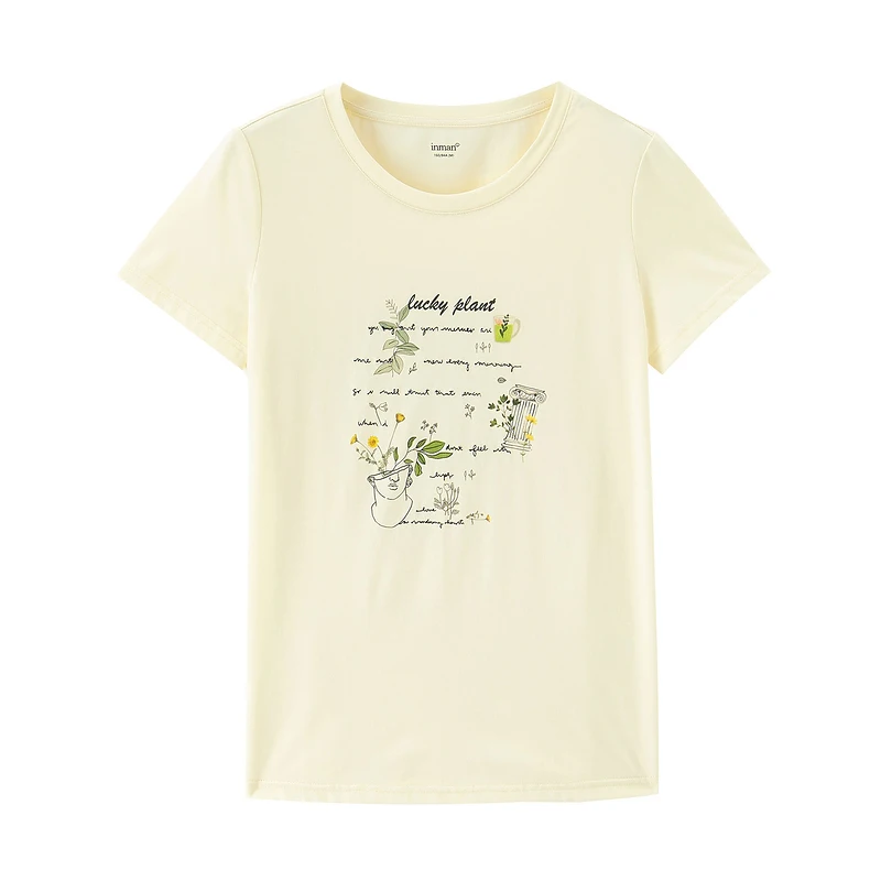 INMAN милые анти-бактерии Tech летние топы креативный узор вышивка женская для