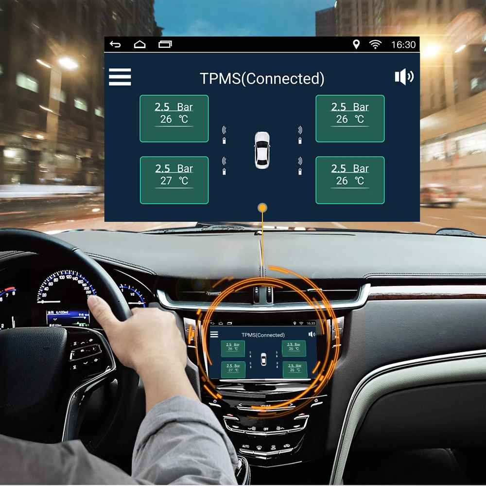 Deelife USB Android TPMS система контроля давления в шинах Дисплей Сигнализация 4 датчика для Автомобильный dvd-плеер Android мультимедийный плеер