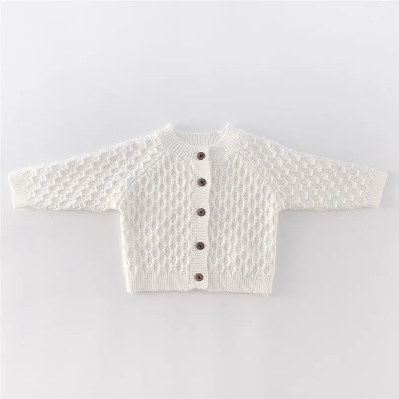 Вязаный детский кардиган свитер для новорожденных 100% хлопок зимний и весенний