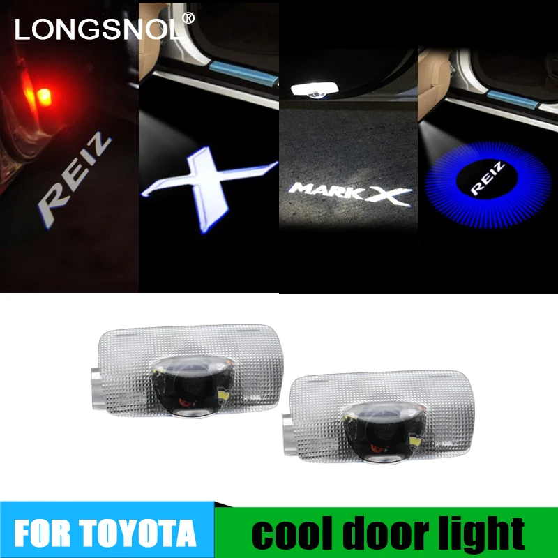 

2pcs LED Car Door Welcome Light Ghost Shadow Light Logo Projector For Toyota Mark X Reiz 2006-2017 car-styling