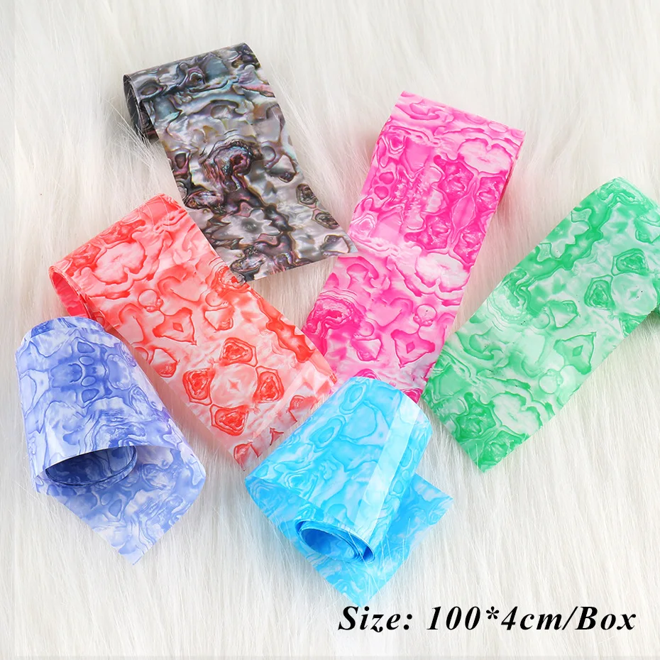 

Star Printed Paper for Manicure Bottle Six Colors Classic Online Red Dali Pattern Shell Pattern Nail Transfer Printing nail gel