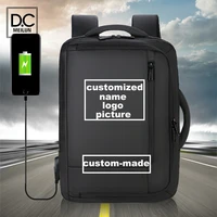 dc meilun customized logo bag waterproof usb charging male notebook bags male schoolbag travel backpack mochilajavascript