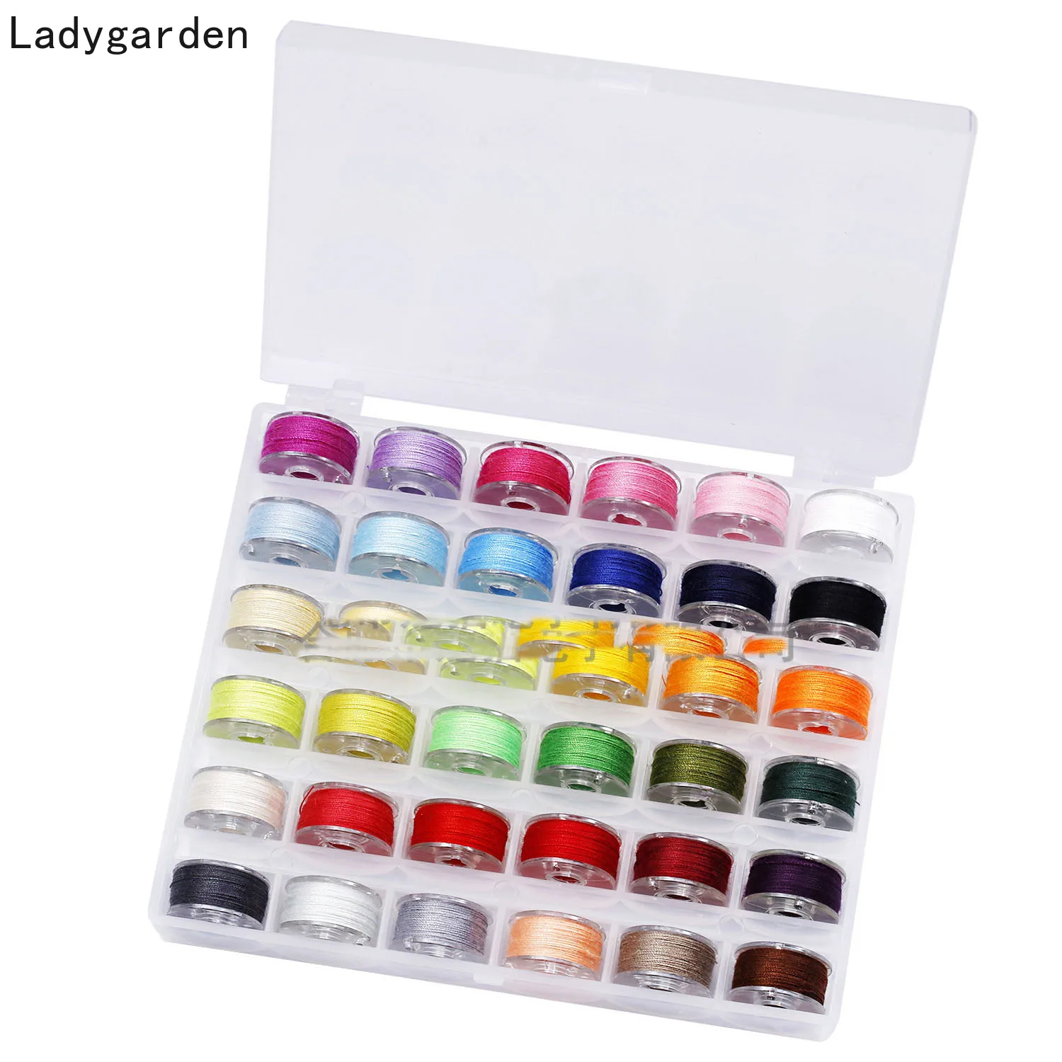 

36PCS Colorful Spools Empty Plastic Bobbins Case Organiser Set Sewing Machine Bobbin Box Storage Sewing Accessories Tools