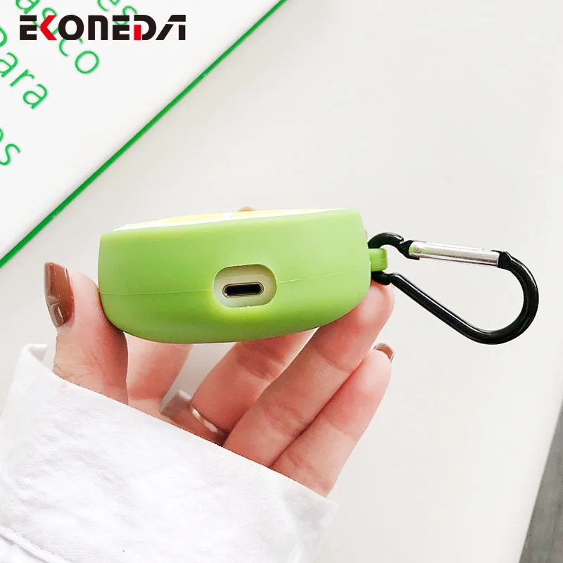 Силиконовый чехол EKONEDA для наушников Airpods со свежими фруктами с лимонным и