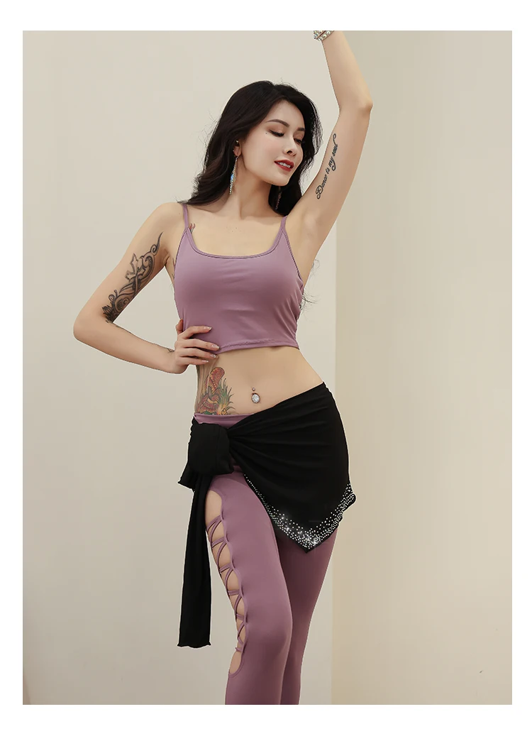 Женская юбка для танца живота неправильной формы с шарфом на бедрах