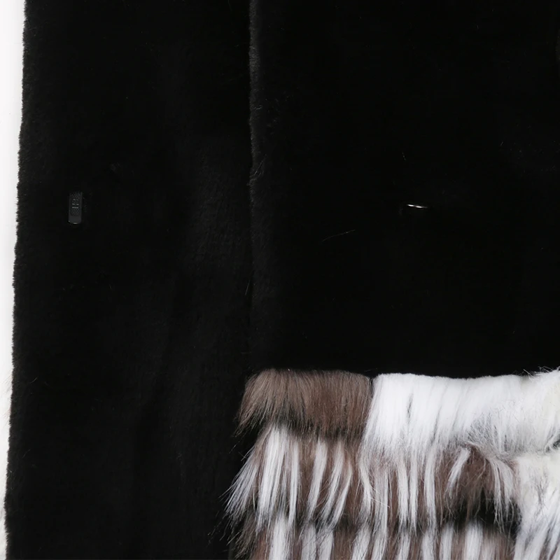 

Nerazzurri Long patchwork fur coats for women Warm soft fluffy women faux fur coat winter clothes women 2020 Plus size fashion