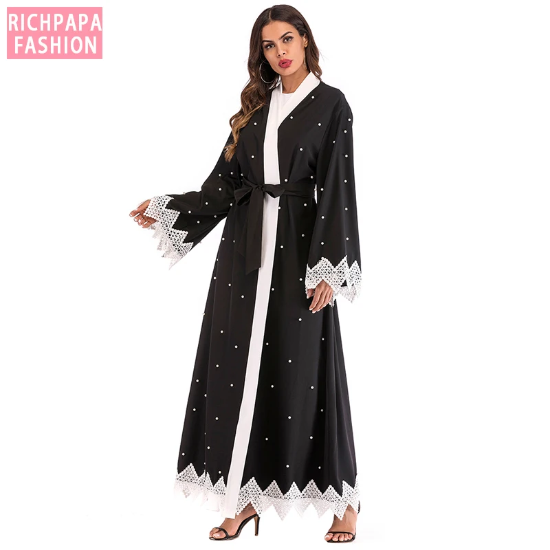 Vestidos 2019 Abaya Dubai Long Kaftan Arabic Women Robe Musulmane Longue Hijab Muslim Dress Ramadan Turkish Islamic Clothing |