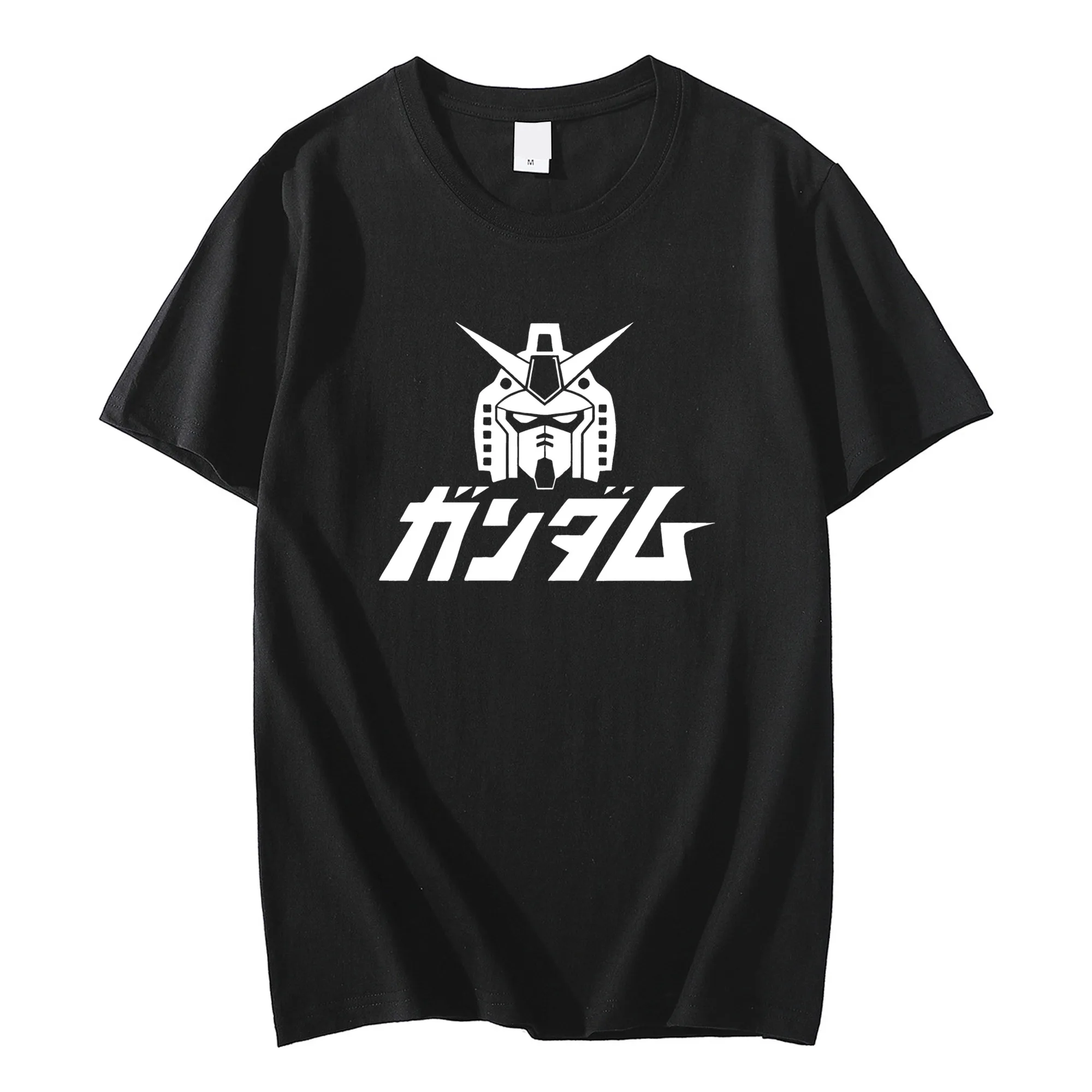 

2021 Men/Women Summer Black Street Cotton Tees Short Sleeve Tops Fashion Hip Hop bandai GUNDAM T-shirt