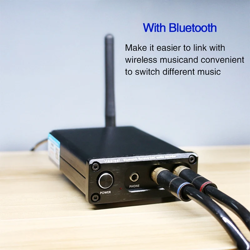 

Hot TTKK Heareal Hifi Bluetooth Receiver Amplifier Audio Lossless Conversion Power Amplifier Fiber Coaxial Bluetooth 5.0Aptx