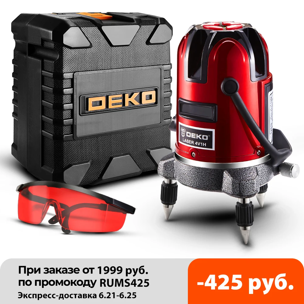 DEKO красный / зеленый лазерный уровень, 5 линейная 6 точечная серия, горизонтальное и вертикальное самовыравнивание, 360 градусов, лучшая видимость|5 lines 6|5 lines5 lines 6 points | АлиЭкспресс