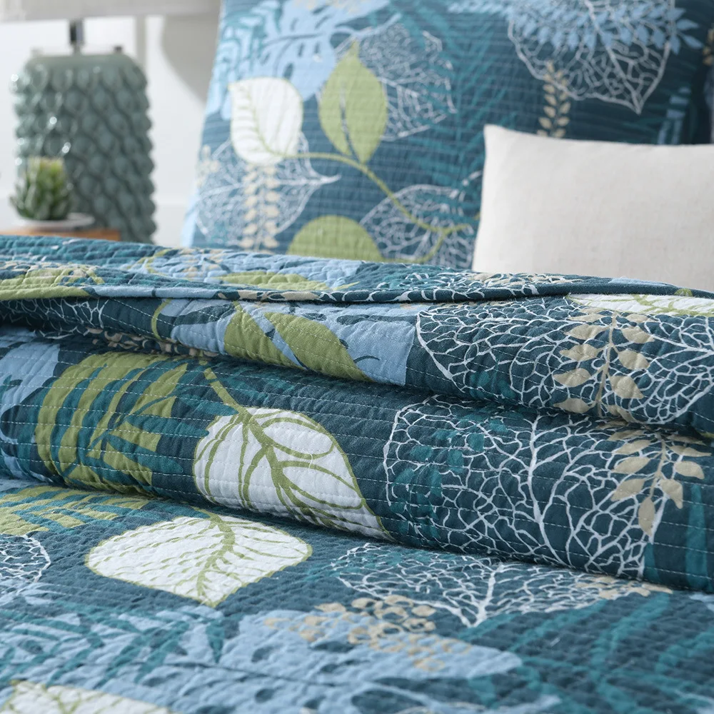 Высококачественное покрывало комплект из 3 предметов стеганое хлопковое