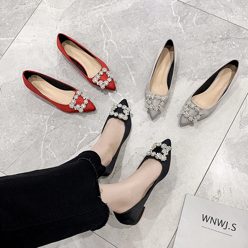 Элегантные женские туфли-лодочки 2020 шелковые туфли на квадратном каблуке черные