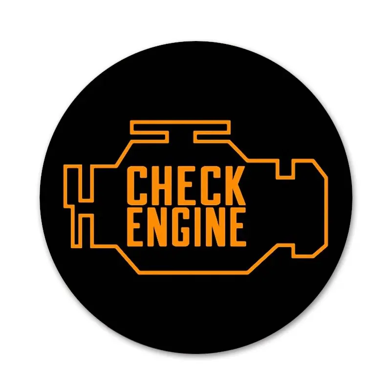 

Mechanic Auto Repair Check Engine Badge Brooch Pin Accessories For Clothes Backpack Decoration gift 58mm