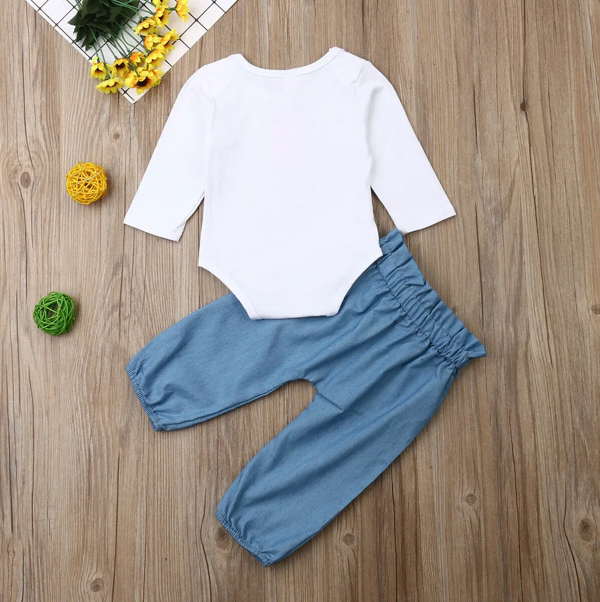 Весенне осенняя одежда для малышей топы новорожденных девочек комбинезон с