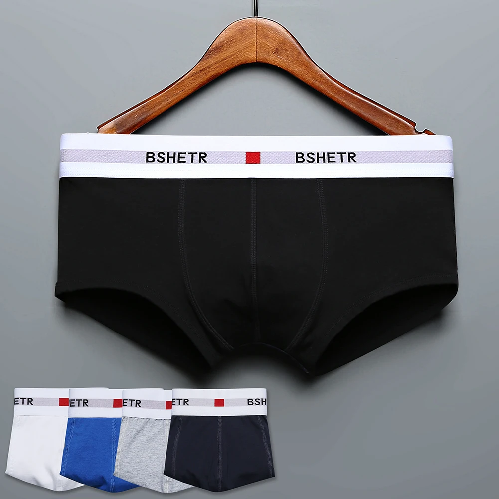 

Новое Поступление Мужские Боксеры Нижнее Белье 2019 BSHETR Хлопок Хорошее качество Мужские Трусы Боксеры Мягкие Твердые Сексуальные танга мужс...