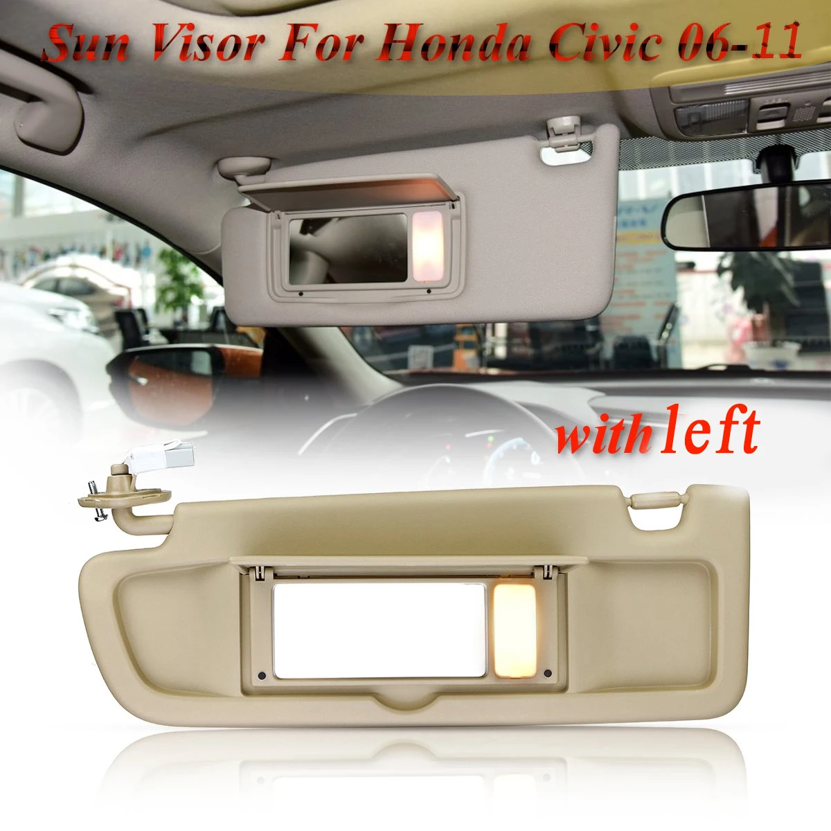 Левый/правый автомобильный солнцезащитный козырек LHD/солнцезащитный со стороны